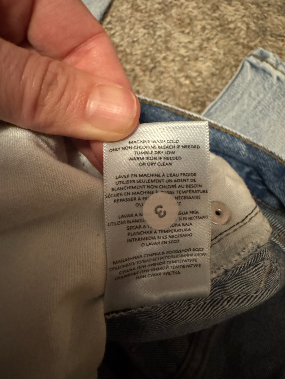 Re/Done Slim Straight Jeans in Faded Light Blue - Picture 4 of 9